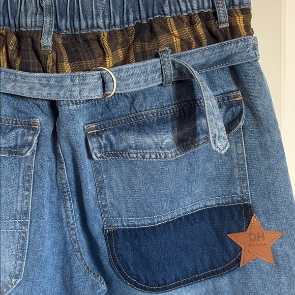 Oli & Hali Light Blue Patchwork 'LOVE' Star Straight-Leg Jeans - Picture 5 of 5